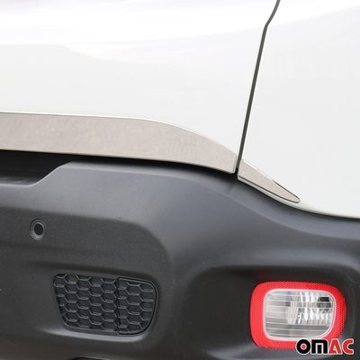 2019-2024 Jeep Renegade Rear Trunk Lid Molding Trim Steel Silver 3 Pcs