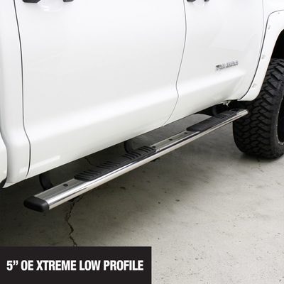 Estribos 5" OE Xtreme Low Profile - 80" Acero Inoxidable + Brackets Ford F-150/Lobo 15 - 24