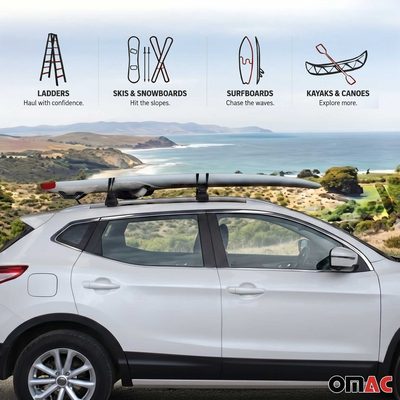 Saturn 28" Roof Rack Pads Surfboard Windsurf Crossbar Pads Black 2 Pcs