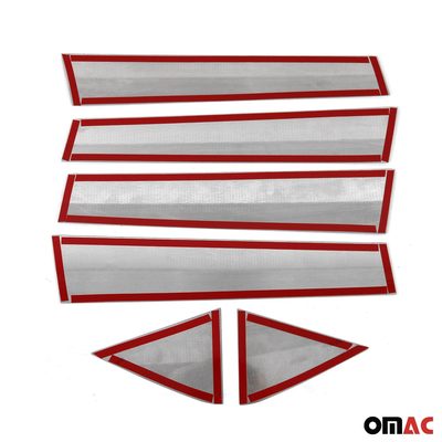2018-2022 Ford EcoSport Window Pillar Posts Door Trim Cover Stainless Steel Silver 6x