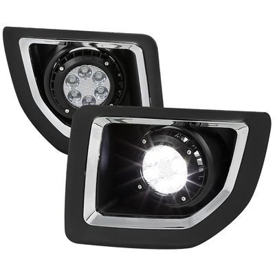 2015-2018 GMC Sierra 2500HD/3500HD 6-LED Fog Lights Kit Chrome/Clear Lens