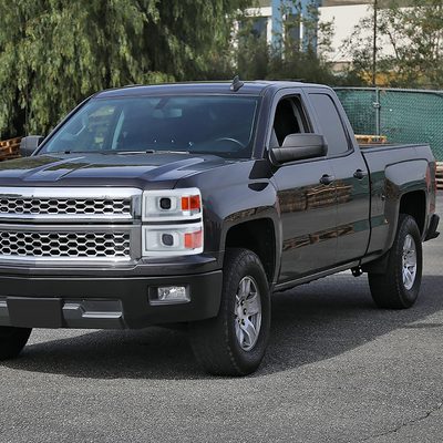 2014-2015 Chevy Silverado 1500 LED Bar Headlights White Housing/Black Trim