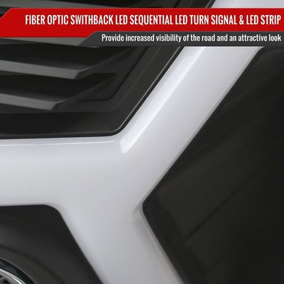 2012-2015 Toyota Tacoma Sequential LED Bar Projector Headlights Matt Black