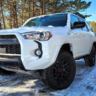 2014-2024 Toyota 4Runner Mirror Cover Caps Gloss Black 2Pcs ABS Plastic