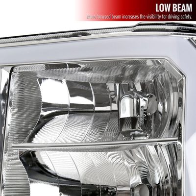 2007-2013 GMC Sierra 1500/ 1500HD 2500HD 3500HD LED Factory Headlights Chrome
