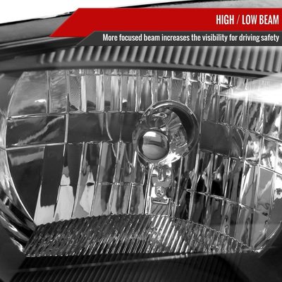 2005-2007 Ford Focus Factory Style Headlights Matte Black Housing/Clear Lens