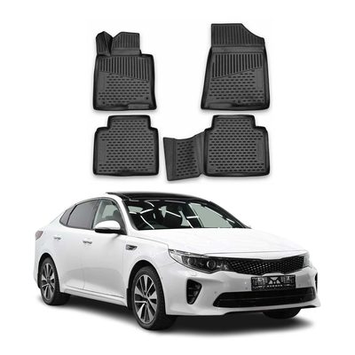 2015-2019 Hyundai Sonata Floor Mats Liners Full Set All Weather Black