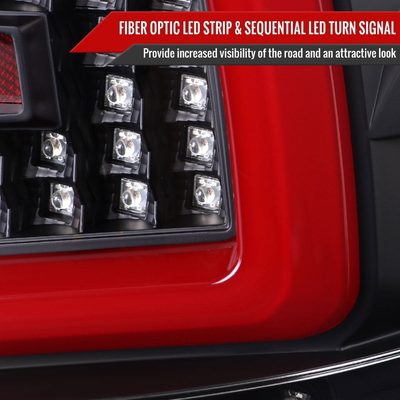 2008-2014 Subaru ImprezaWRX/STI Red LED Turn Signal Tail Lights Matt Black
