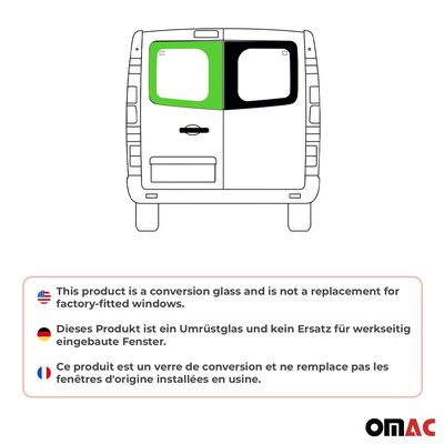 Window Glass for Mercedes Metris 2016-2024 L2 L3 Left Barn Door Glass