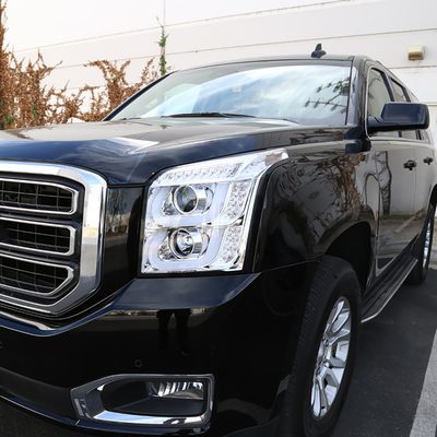 2015-2020 GMC Yukon/Yukon XL LED U-Bar Projector Headlights Chrome/Clear Lens