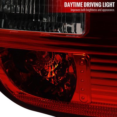 2000-2006 BMW E53 X5 Tail Lights - APC Chrome Housing/Red Smoke Lens