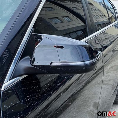 2014-2018 BMW 5 Series F10 F11 F18 2014-2018 FL Side Mirror Cover ABS Black Gloss 2Pcs