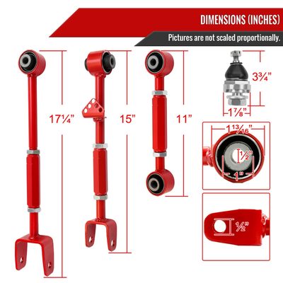 2008-2013 Honda Accord Acura TL/TSX Front Ball Joints & Rear Control Arms