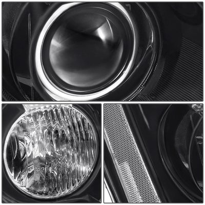 06-11 Cadillac DTS OE Style Black Housing Clear Reflector Headlights