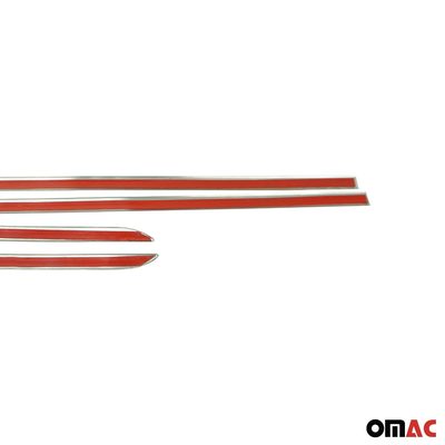 2014-2019 Smart Forfour Side Door Molding Trim Skirt Garnish Stainless Steel Silver 4Pcs