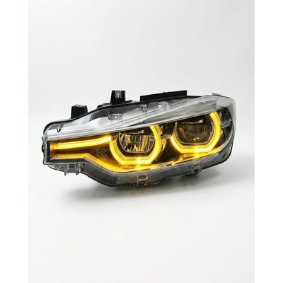 BMW 3 Series F30 LED Headlight Assembly with Triple-Color DRL (Amber / White / Yellow) & High / Low Beam 2012 - 2018