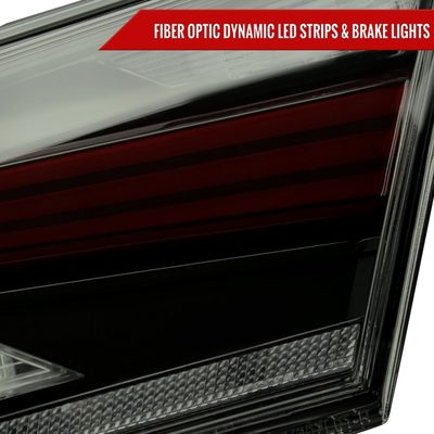 2018-2022 Toyota Camry LED Tail Lights Signal Lamps Glossy Black/Smoke