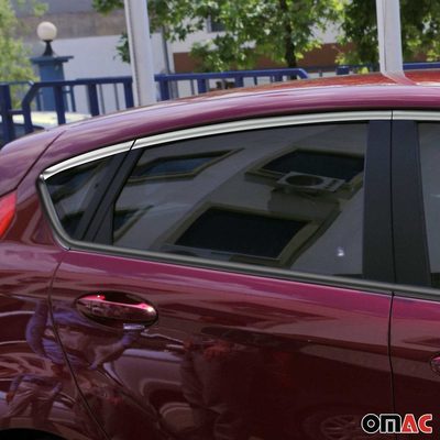 2011-2019 Ford Fiesta Upper Window Molding Trim Streamer Stainless Steel Silver 8 Pcs