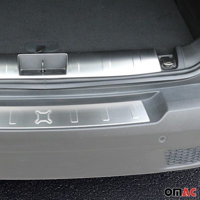Rear Bumper Guard & Trunk Sill Cover Set for Jeep Renegade 2015-23 Steel Brushed