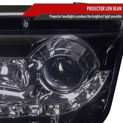 1999-2004 VW Jetta/Bora Projector Headlights R8 LED Light Black/Smoke Lens