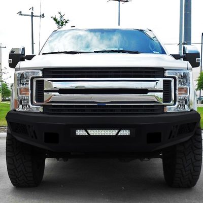 2017-2021 Ford F-250/F-350 Black Heavy Duty Steel Front Bumper LED Light Ports