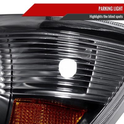 2005-2011 Toyota Tacoma Factory Style Headlights Matte Black/Clear Lens