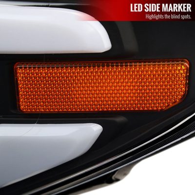 2014-2021 Toyota Tundra LED Bar Factory Style Headlights Matte Black/Clear