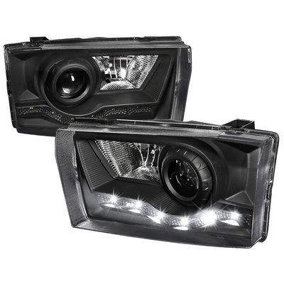 1999-2004 Ford F-250/350/450/550/Excursion Projector Headlights LED Black
