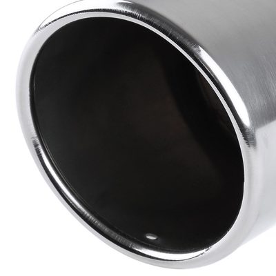 Universal 2.5" Inlet/4.125" Outlet Chrome S.Steel Angled Exhaust Tips - 2PC