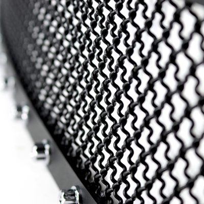2005-2007 Chevy Silverado Rivet Style Black S.Steel 2PC Mesh Grille Insert