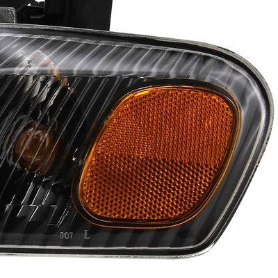 1998-2000 Toyota Corolla Factory Crystal Headlights Corner Lights&Bulbs Black
