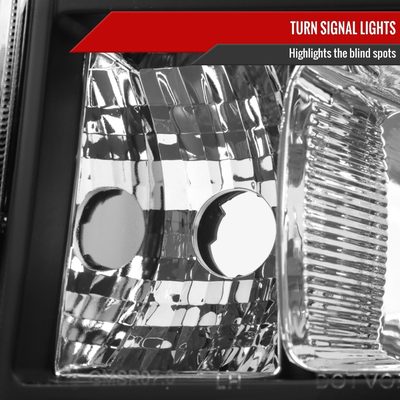 2007-2014 GMC Sierra Factory Style Headlights Matte Black Housing/Clear Lens