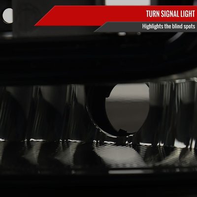 2002-2009 Chevy Trailblazer Projector Headlights w/LED Light Strip Black/Smoke
