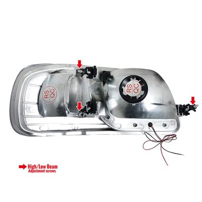 1997-2004 Ford F-150/Expedition Factory Crystal Headlights LED Light Chrome