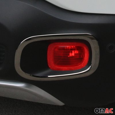 2015-2018 Jeep Renegade Rear Reflector Lamp Rim Frame Dark Steel 2 Pcs