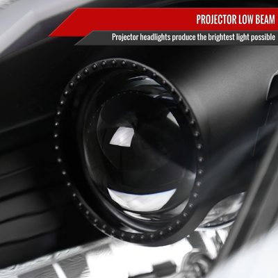 2003-2005 Nissan 350Z Turn Signal Animated LED Bar Projector Headlights Black