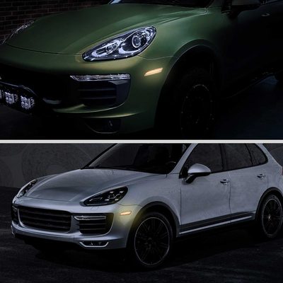For Porsche Cayenne 958 2015-2018 Front Bumper LED Side Marker Turn Signal Lights Chrome Housing Clear Lens
