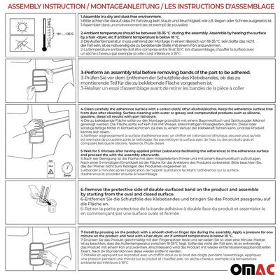 2015-2023 RAM ProMaster City Trunk Tail Light Trim Frame Chrome Silver 2 Pcs