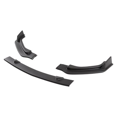 2014-2017 Infiniti Q50 Matte Black Polypropylene 3Pcs Bumper Lip Spoiler