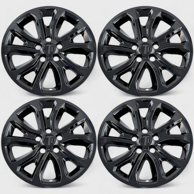 2018-2021 Chevrolet Equinox Wheel Cover Hubcaps Set Gloss Black 8Pcs ABS Plastic