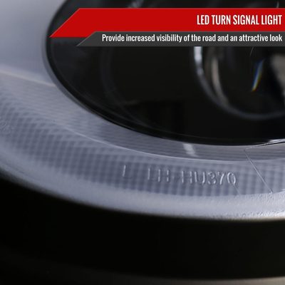 2007-2015 Mini Cooper R55 R56 R57 R58 R59 Headlights LED Signal Lights Black