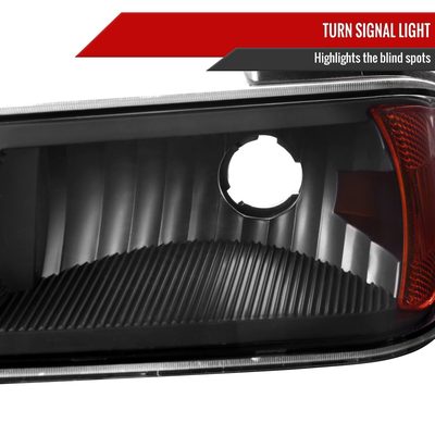 2004-2012 Chevy Colorado/ Canyon/ I-Series Headlights&Corner Lights Pair Black