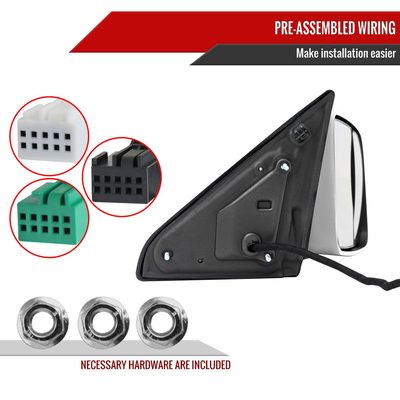 2019-2022 Ram 2500 3500 Chrome Manual Fold & Heated Side Mirror Passenger