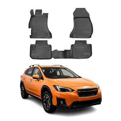 2013-2015 Subaru XV Crosstrek Floor Mats Liners Full Set All Weather Black