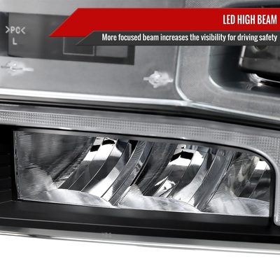 2019-2021 Chevy Silverado 1500 Full LED Projector Headlights LED Signal Black