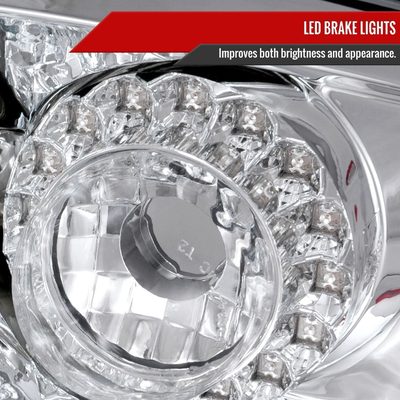 2006-2011 Mitsubishi Eclipse LED Tail Lights Chrome Housing/Clear Lens