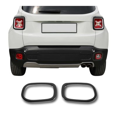 2015-2018 Jeep Renegade Rear Reflector Lamp Rim Frame Brushed Dark Steel