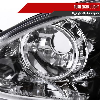 2001-2005 Mazda Miata MX-5 Dual Halo Projector Headlights Chrome/Clear Lens