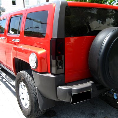 2005-2010 Hummer H3 Tail Lights Chrome Housing/Red Smoke Lens