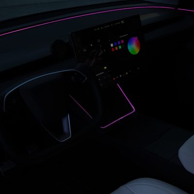 Laser-Carved Ambient Light for Model Y Juniper / YL Wireless Charging Port | TESERY